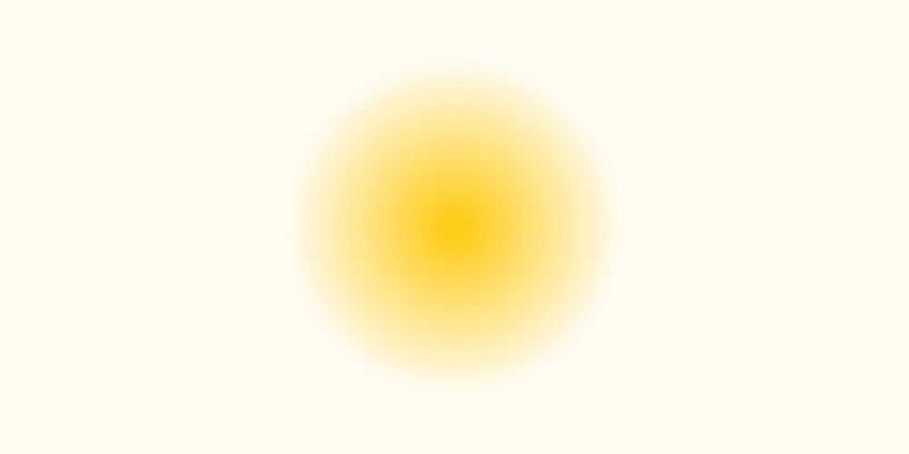White background with yellow blurred light circle in the middle